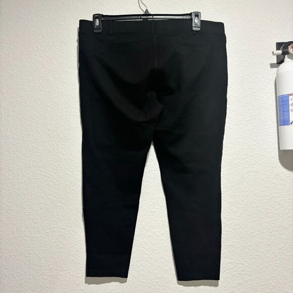 Betabrand Women's Straight Leg Cropped Pants Black Petite2XL Mid Rise Flat Front - Picture 2 of 5